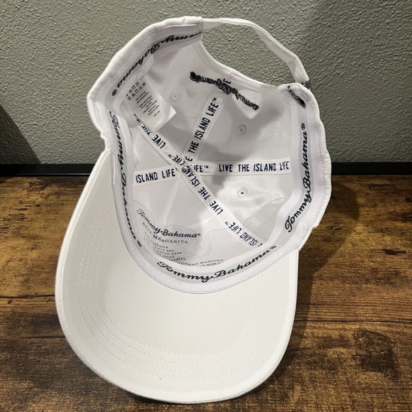TOMMY BAHAMA “Tip Your Cap” Embroidered Marlin Hat Mens White Adjustable NWT - Picture 3 of 8